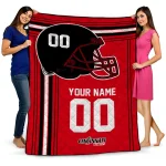 customized cincinnati bearcats helmet theme red quilt blanket best selling