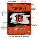customized cincinnati bengals grunge patch orange white quilt blanket best selling