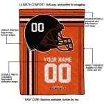 customized cincinnati bengals helmet theme orange quilt blanket best selling