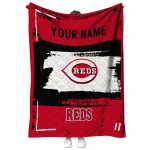 customized cincinnati reds grunge patch red white quilt blanket best selling