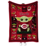 customized cincinnati reds yody baby motif red quilt blanket best selling