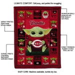customized cincinnati reds yody baby motif red quilt blanket best selling