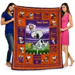customized clemson tigers snoopy coach orange quilt blanket best selling