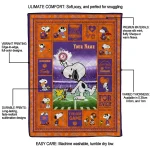 customized clemson tigers snoopy coach orange quilt blanket best selling