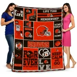 customized cleveland browns helmet passion brown quilt blanket best selling