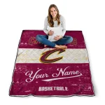 customized cleveland cavaliers helmet fan wine white quilt blanket best selling