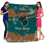 customized coastal carolina chanticleers brushstroke layers green quilt blanket best selling