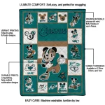 customized coastal carolina chanticleers mickey crimson green white quilt blanket best selling