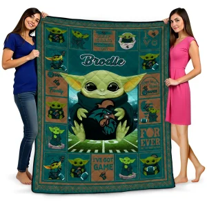 customized coastal carolina chanticleers yody baby pattern green quilt blanket best selling