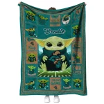 customized coastal carolina chanticleers yody baby pattern green quilt blanket best selling