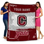 customized colgate raiders grunge patch maroon white quilt blanket best selling