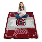 customized colgate raiders grunge patch maroon white quilt blanket best selling