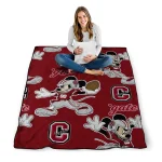 customized colgate raiders mickey football maroon quilt blanket best selling