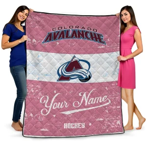 customized colorado avalanche pinstripe lines burgundy white quilt blanket best selling