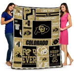 customized colorado buffaloes helmet passion gold quilt blanket best selling