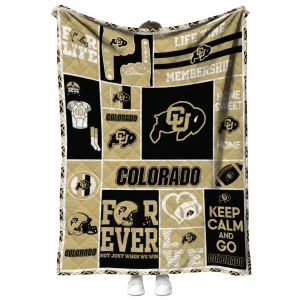 customized colorado buffaloes helmet passion gold quilt blanket fashion forward
