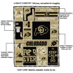 customized colorado buffaloes helmet passion gold quilt blanket best selling