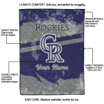 customized colorado rockies brushstroke layers blue quilt blanket best selling