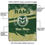 customized colorado state rams brushstroke layers green quilt blanket best selling