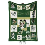 customized colorado state rams mickey crimson green white quilt blanket best selling