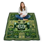 customized colorado state rams yody baby pattern green quilt blanket best selling
