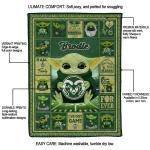customized colorado state rams yody baby pattern green quilt blanket best selling