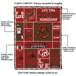 customized cornell big red helmet passion red quilt blanket best selling