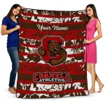 customized cornell big red layered florals red white quilt blanket best selling