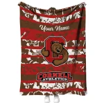 customized cornell big red layered florals red white quilt blanket best selling