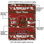 customized cornell big red layered florals red white quilt blanket best selling