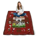 customized cornell big red snoopy coach red quilt blanket best selling