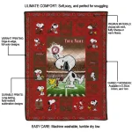 customized cornell big red snoopy coach red quilt blanket best selling