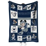 customized dallas cowboys mickey crimson blue white quilt blanket best selling