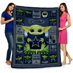 customized dallas cowboys yody baby pattern blue quilt blanket best selling
