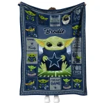customized dallas cowboys yody baby pattern blue quilt blanket best selling