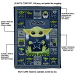 customized dallas cowboys yody baby pattern blue quilt blanket best selling