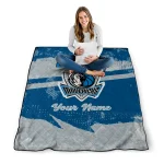 customized dallas mavericks brushstroke layers blue quilt blanket best selling