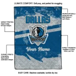 customized dallas mavericks brushstroke layers blue quilt blanket best selling