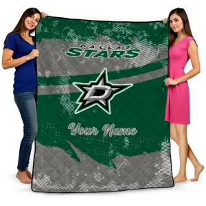 customized dallas stars brushstroke layers green quilt blanket best selling