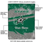 customized dallas stars brushstroke layers green quilt blanket best selling