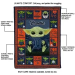 customized detroit tigers yody baby motif navy quilt blanket best selling