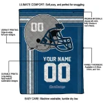 customized drake bulldogs helmet theme blue quilt blanket best selling