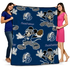 customized drake bulldogs mickey football blue quilt blanket best selling
