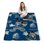 customized drake bulldogs mickey football blue quilt blanket best selling