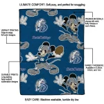 customized drake bulldogs mickey football blue quilt blanket best selling