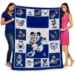 customized duke blue devils mickey crimson blue white quilt blanket best selling