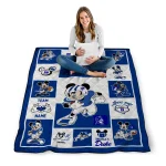 customized duke blue devils mickey crimson blue white quilt blanket best selling