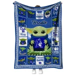 customized duke blue devils yody baby pattern blue quilt blanket best selling