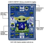 customized duke blue devils yody baby pattern blue quilt blanket best selling