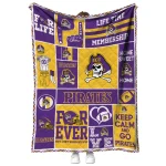 customized east carolina pirates helmet passion purple quilt blanket best selling